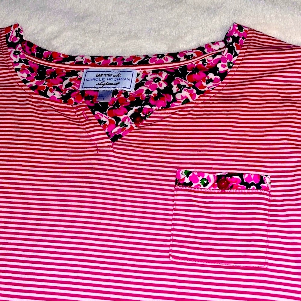 Heavenly soft sleepwear pajamas stripes dress 100% Cotton grandma core